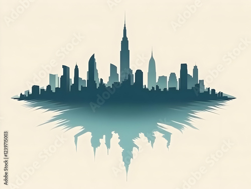 Cityscape Silhouette Reflec...