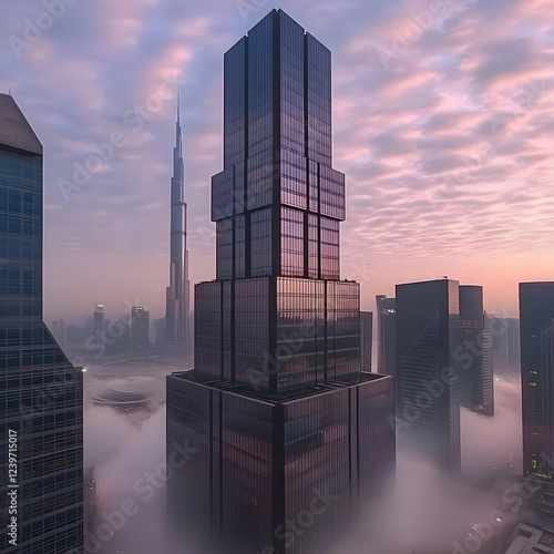 Modern Skyscraper Pierces T...