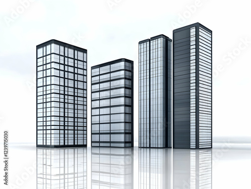 Four Modern Skyscrapers Sta...
