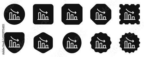 Editable bar chart, investment loss vector icon. Part of a big icon set family. Perfect for web and app interfaces, presentations, infographics, etc