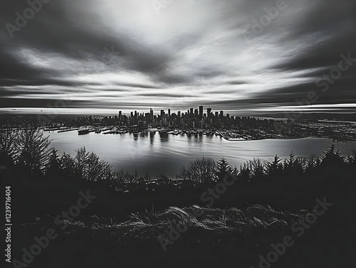Dramatic Black and White Ci...