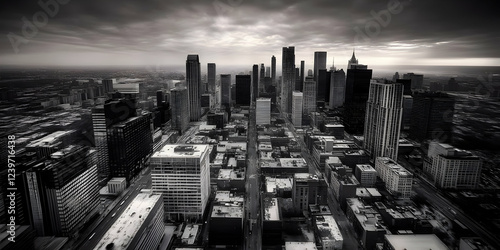 Dramatic Black and White Ci...