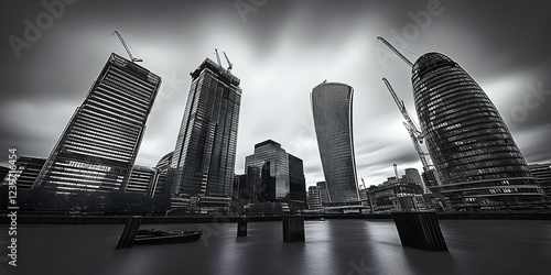 Modern Cityscape Rises with...
