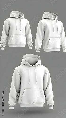 Three White Hoodies Showcas...