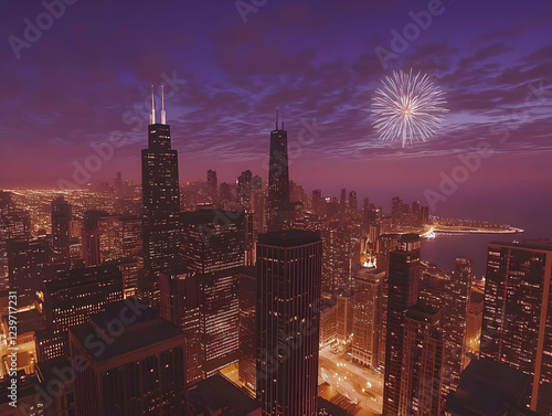Fireworks Explode Over a Vi...