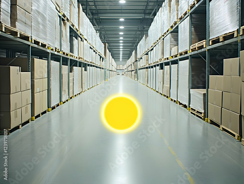 Warehouse Interior Shows Ro...