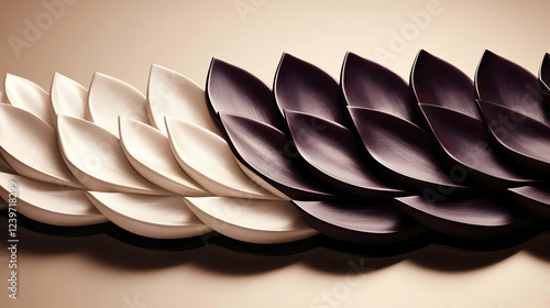 3D Render of Abstract White...