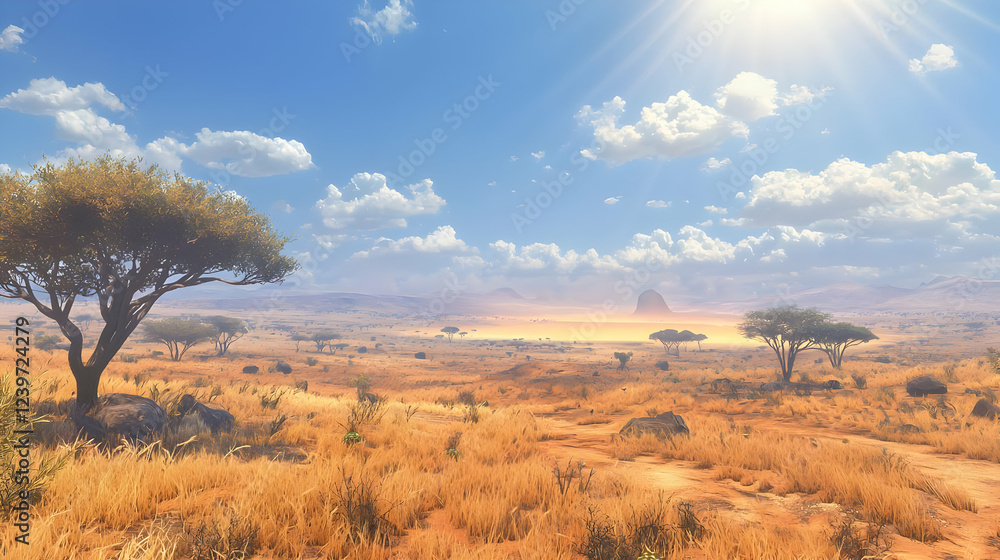 autumn landscape with blue sky and clouds autumn landscape with blue sky and clouds
