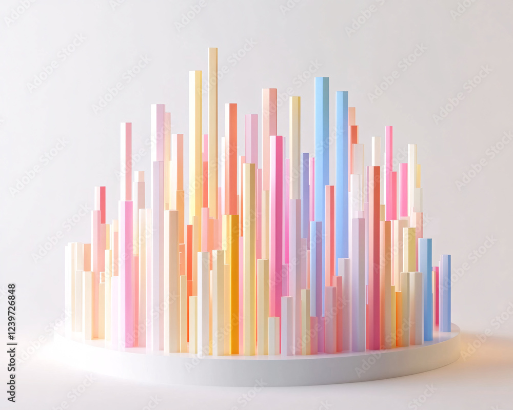 abstract colorful pastel geometric shapes 3d rendering on white background abstract colorful pastel geometric shapes 3d rendering on white background
