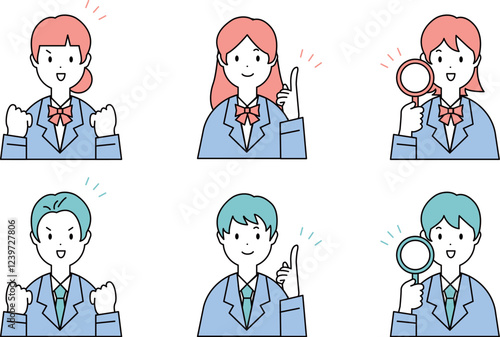 シンプルで使いやすい学生のイラスト素材