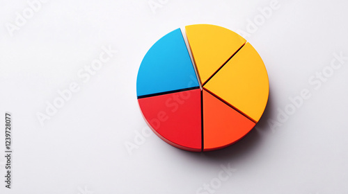 Free Download colorful pie chart on a white background showing business success and growth - GFXLoad