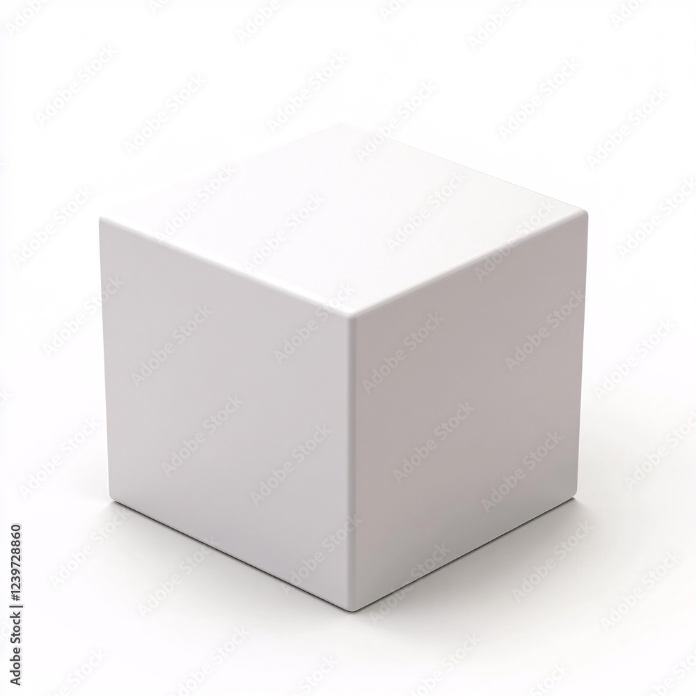 white cube on white background - 3d rendered geometric shape for mockup and design presentation white cube on white background - 3d rendered geometric shape for mockup and design presentation