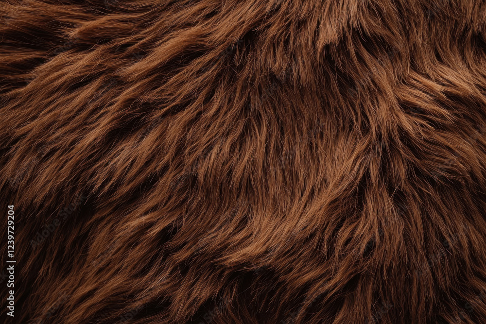 Dark brown luxurious fur with soft and dense fibers Dark brown luxurious fur with soft and dense fibers
