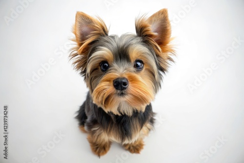 Adorable Yorkshire Terrier Puppy Healthy Dog Food Drone Photography
