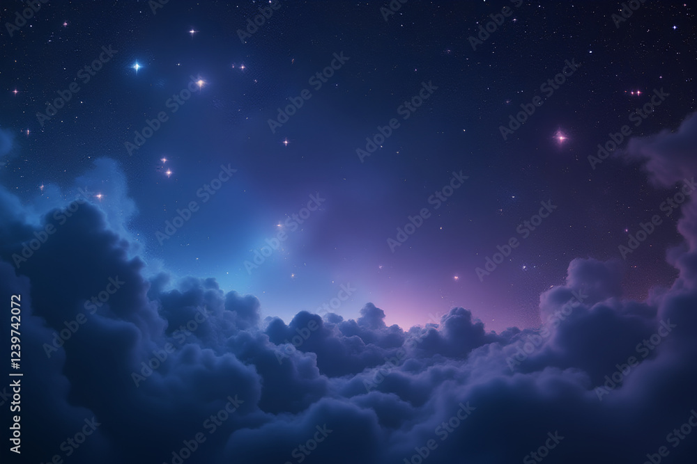 Celestial Canvas A Night Sky Dream Above a Sea of Clouds Celestial Canvas A Night Sky Dream Above a Sea of Clouds