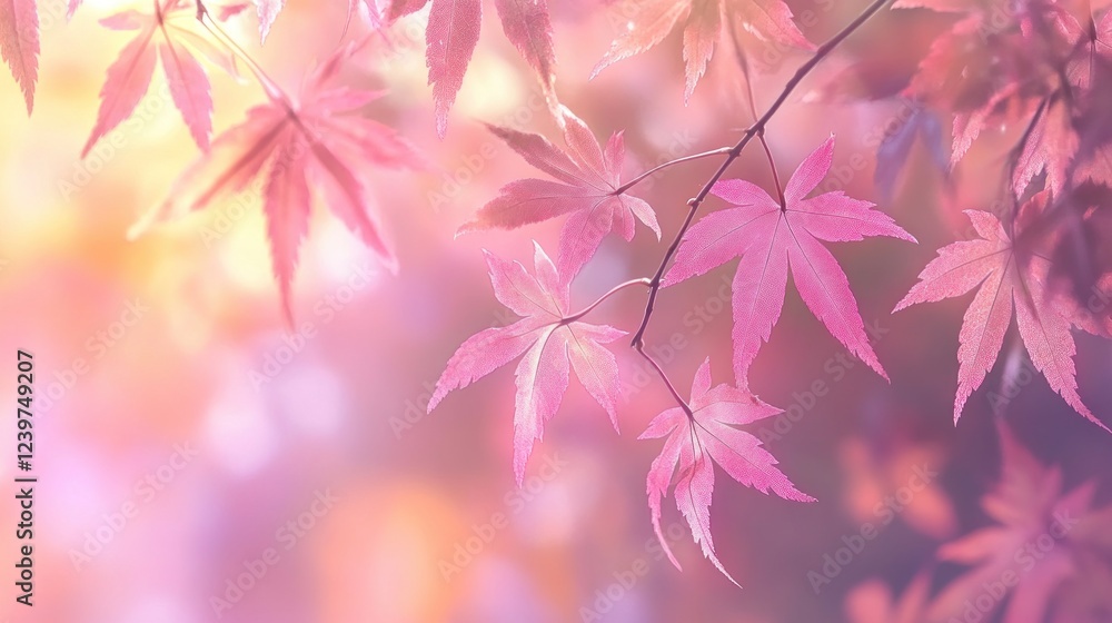 Serene Pastel Autumn Maple Leaves Serene Pastel Autumn Maple Leaves