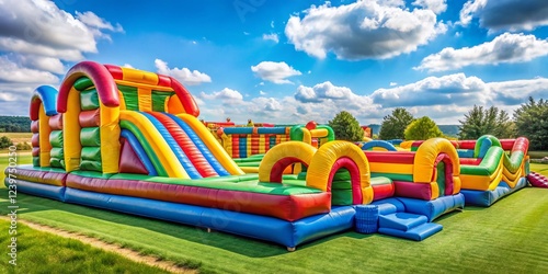 Wallpaper Mural Inflatable Structure Obstacle Course for Fun and Fitness Torontodigital.ca