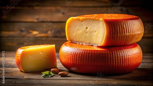 Aged Dutch Edam cheese: creamy, mild, Gouda-like flavor.  Available in wheels and blocks, its semi-hard texture is perfect for slicing.