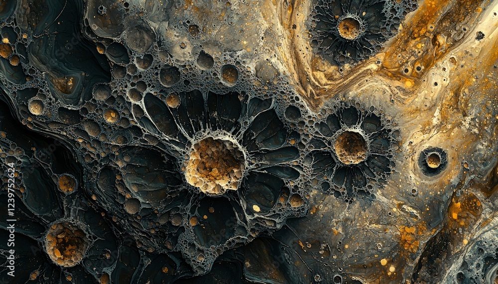 Abstract Dark Gold and Grey Swirling Paint Texture Abstract Dark Gold and Grey Swirling Paint Texture