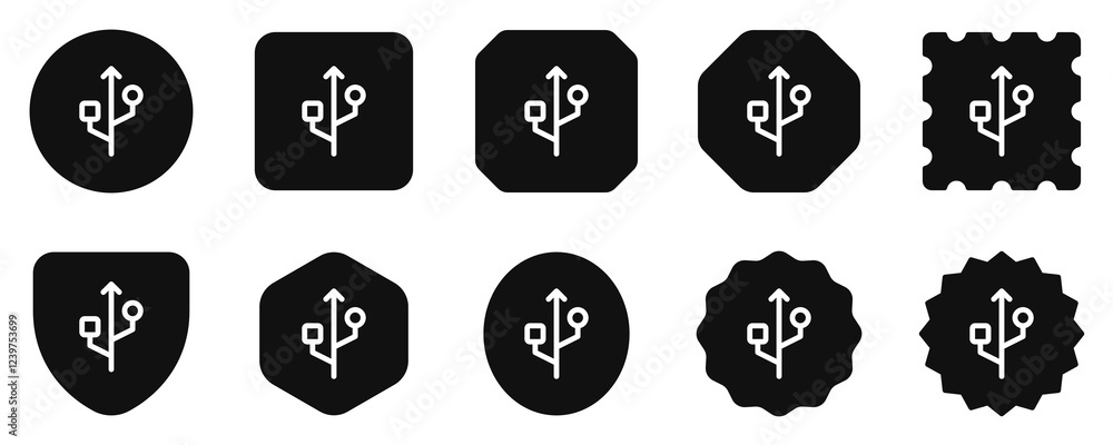 Editable vector usb connection icon. Part of a big icon set family. Perfect for web and app interfaces, presentations, infographics, etc Editable vector usb connection icon. Part of a big icon set family. Perfect for web and app interfaces, presentations, infographics, etc