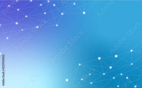 テクノロジーやデジタルネットワークをイメージした幾何学的なベクター背景素材