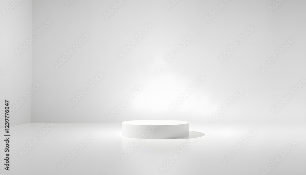 Blank white gradient background with product display. White backdrop or empty studio with room floor. 3D rendering, detailed. isolated with white shades Blank white gradient background with product display. White backdrop or empty studio with room floor. 3D rendering, detailed. isolated with white shades