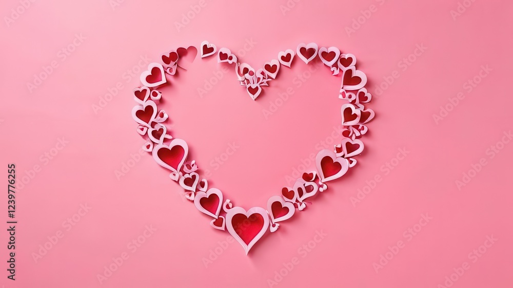 pink heart on a white background pink heart on a white background
