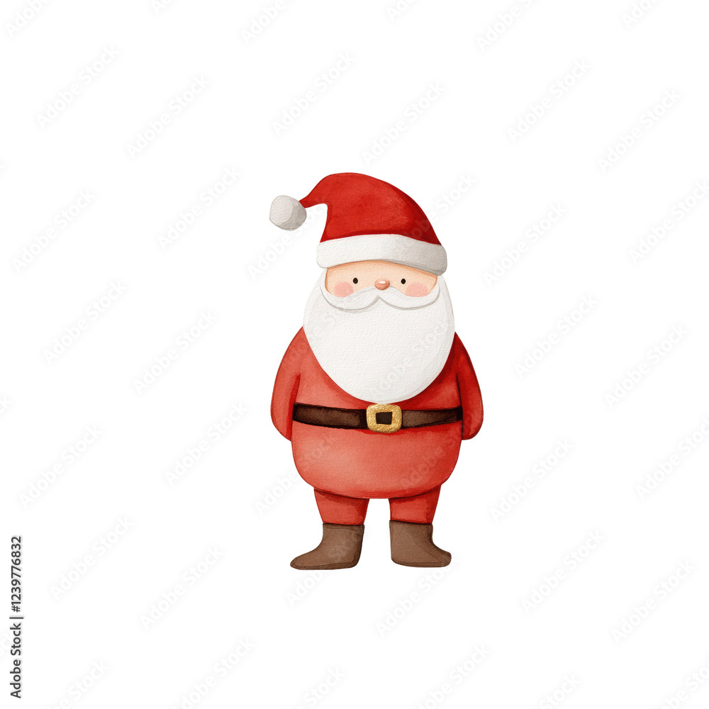 Obraz premium Cheerful Santa Claus illustration, perfect for festive designs and holiday-themed projects. Bring joy to your Christmas creations!