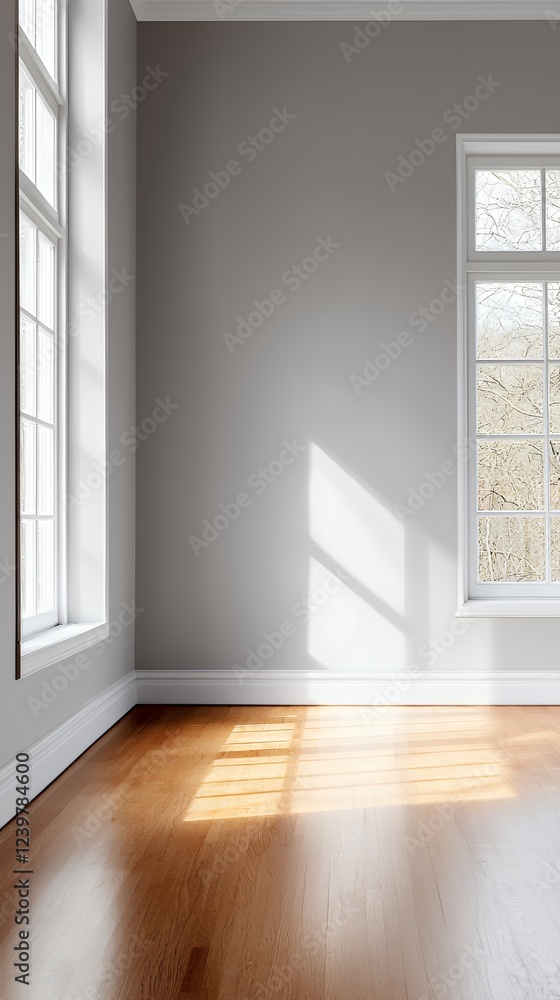 Obraz premium Sunlit Empty Room Interior Design