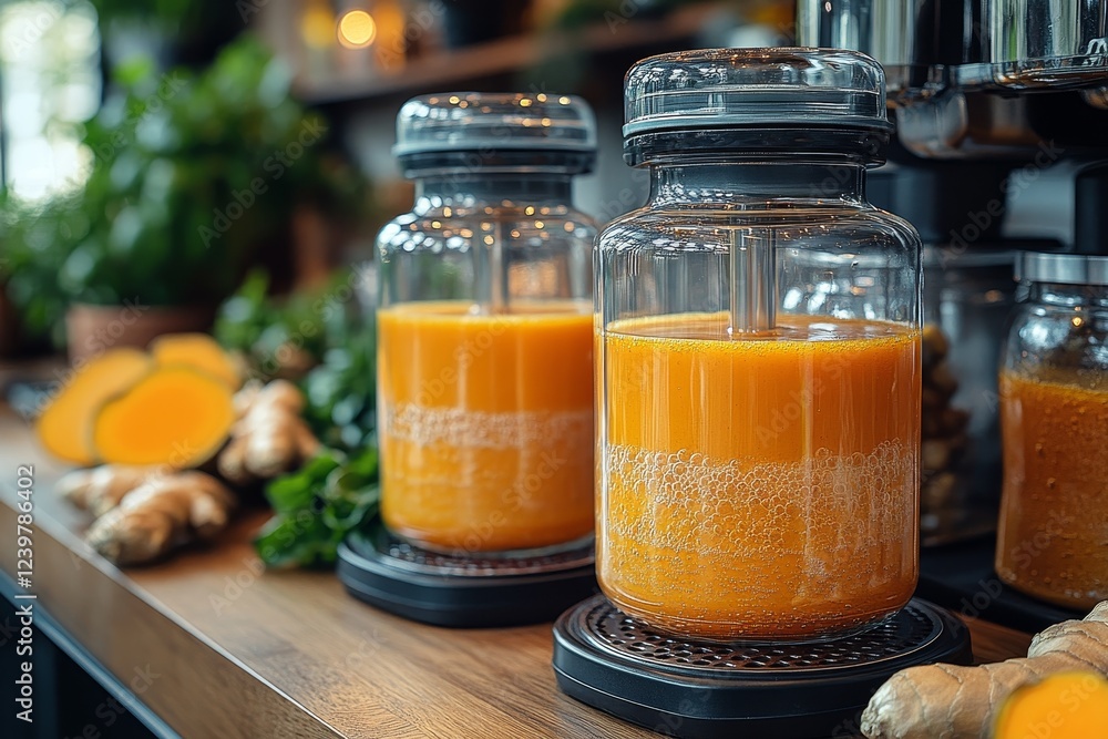 Pumpkin ginger juice bar counter Pumpkin ginger juice bar counter