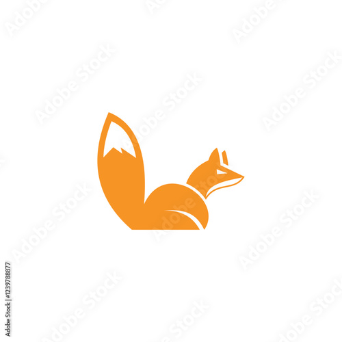 Creative fox logo design concept vector template.