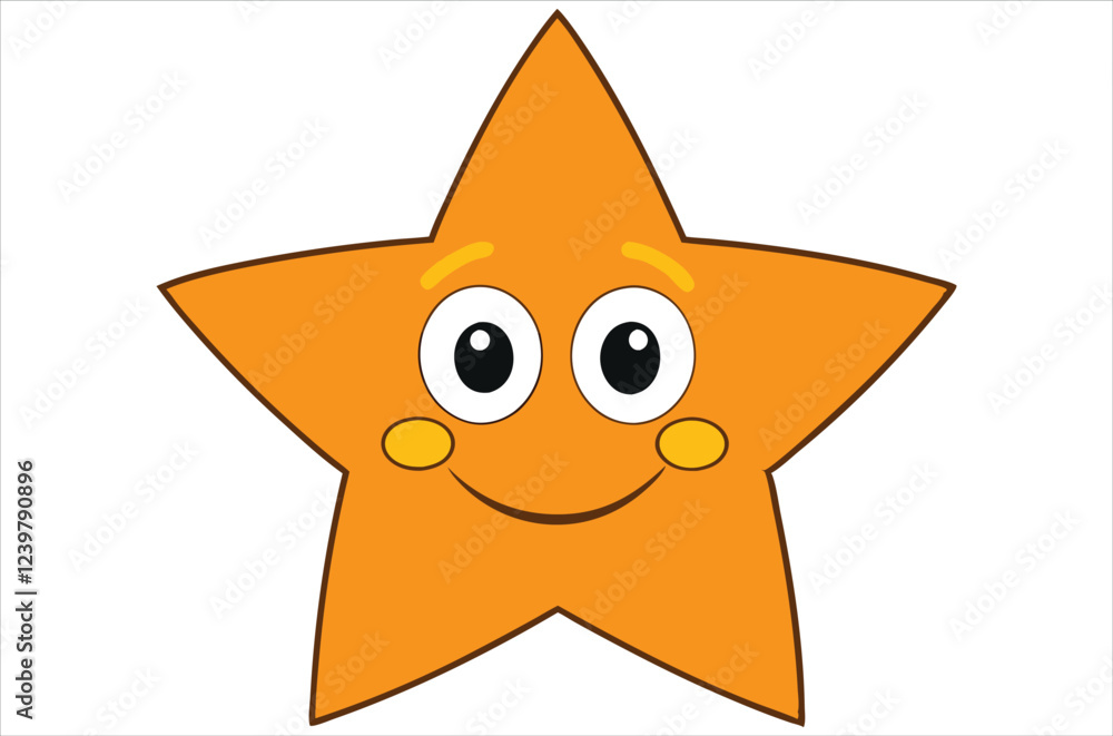 Five pointed yellow star icon. Cartoon illustration of five pointed yellow star vector icon for design element Five pointed yellow star icon. Cartoon illustration of five pointed yellow star vector icon for design element