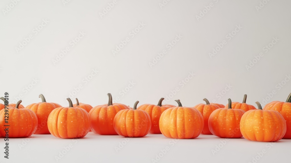 Autumn pumpkins on white background, fall harvest Autumn pumpkins on white background, fall harvest
