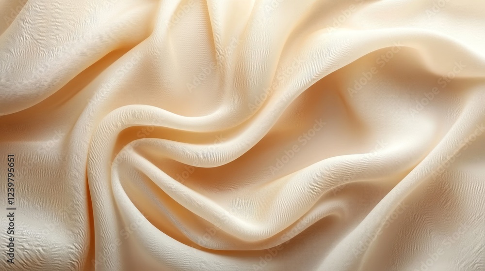Obraz premium Draped Cream Colored Fabric Soft Texture