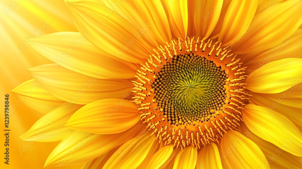 Vibrant Yellow Sunflower Close-Up in Nature's Embrace Vibrant Yellow Sunflower Close-Up in Nature's Embrace