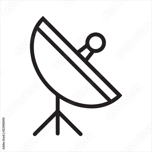Satellite dish icon vector art illustration.