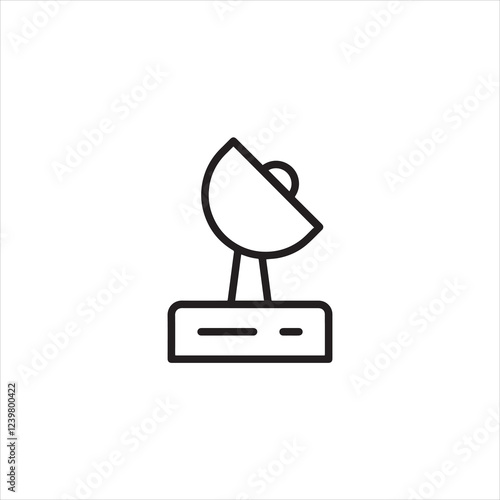 Satellite dish icon vector art illustration.