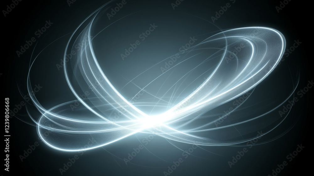 Abstract light trails forming dynamic shapes Abstract light trails forming dynamic shapes