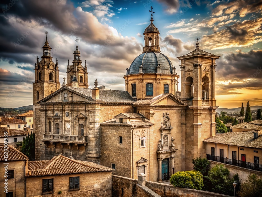 Fototapeta premium Majestic San Idelfonso Church, Toledo, Spain: A Documentary Photography Perspective