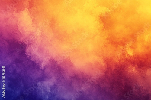 Abstract textured background with vibrant yellow and purple gradient for graphic design