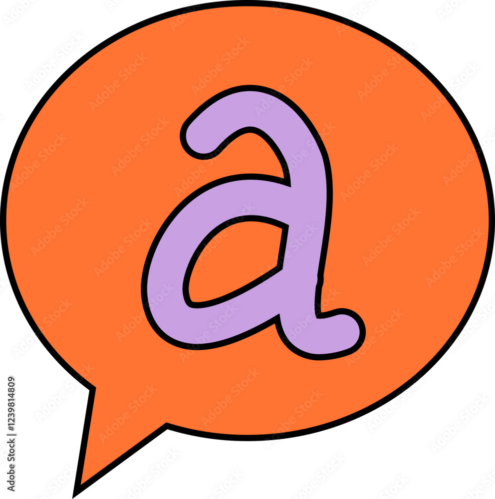 Playful Letter A Graphic. Alphabet. Cute Letter. Playful Letter A Graphic. Alphabet. Cute Letter.