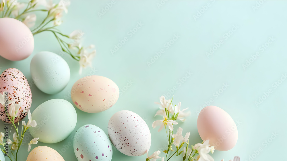 Fototapeta premium easter eggs in a basket