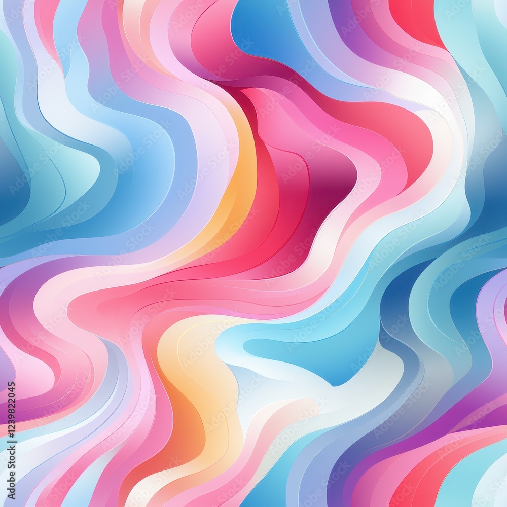 Obraz premium A colorful wave pattern with blue, pink, and yellow colors