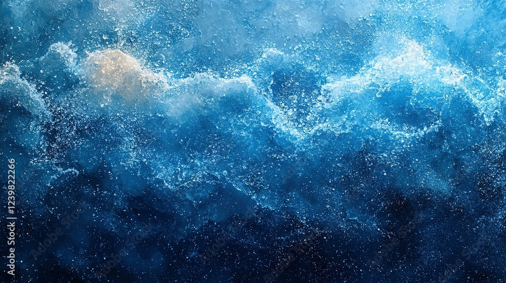 Abstract Blue Water Texture Swirling Frozen Ocean Abstract Blue Water Texture Swirling Frozen Ocean