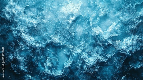 Wallpaper Mural Abstract Ice Texture Deep Blue Frozen Water Torontodigital.ca