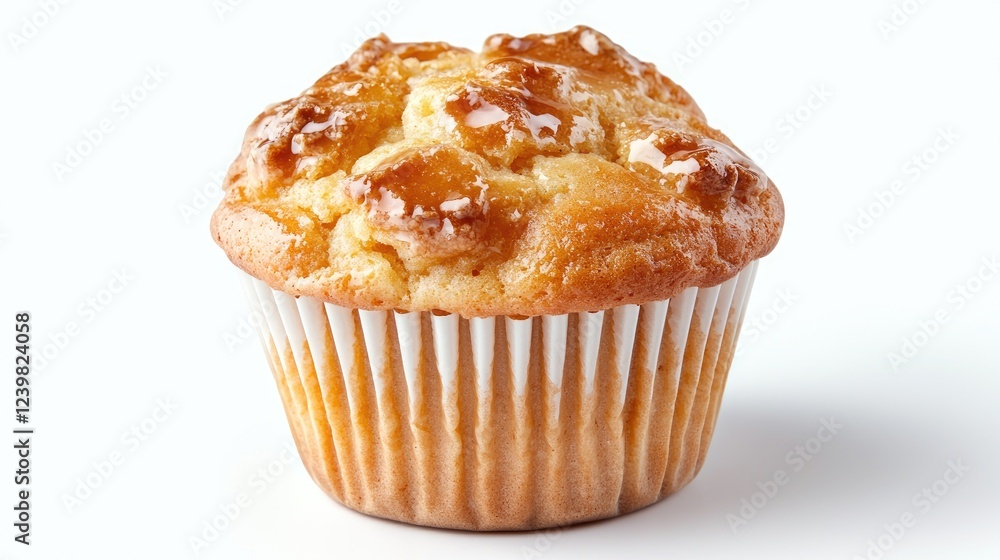 Delicious corn muffin, baked, isolated, white background, food photography Delicious corn muffin, baked, isolated, white background, food photography
