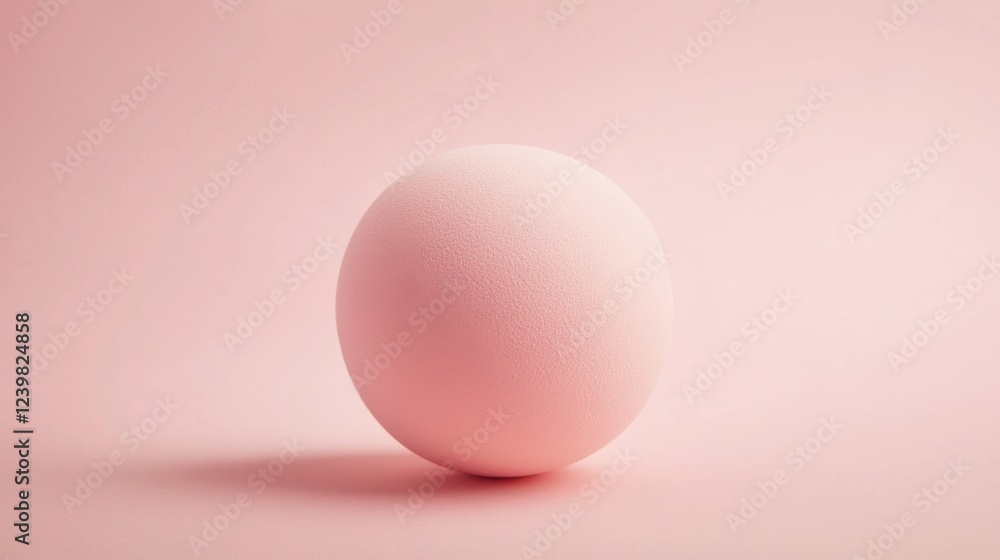 Smooth pastel pink sphere on minimalist background Smooth pastel pink sphere on minimalist background