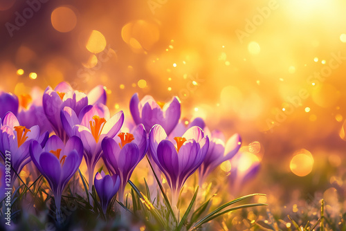spring crocus flowers