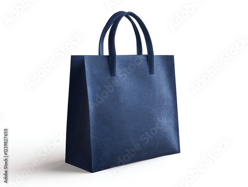 Navy Blue Tote Bag Mockup: A clean, modern, and minimalist navy blue tote bag mockup with double handles, showcasing ample space for branding and product placement.