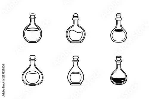 vinegar line art vector illustration